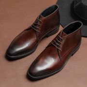 Men\\\'s Retro Style Business Dress Shoes Lace Up